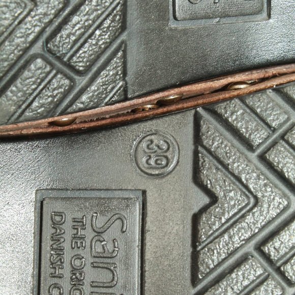 Sanita Black Suede Slip On Slide Studded Clogs Mules Size 39 US 9 - Picture 7 of 8